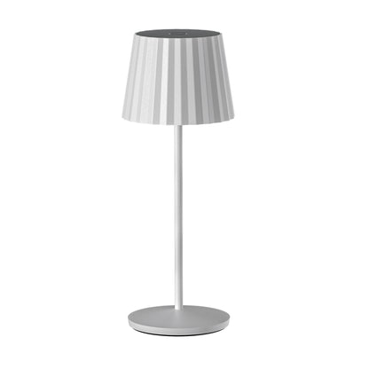 Wireless warm white LED table lamp ABBY WHITE H30cm