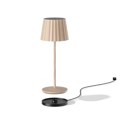 Wireless warm white LED table lamp ABBY BLACK H30cm