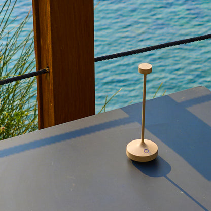 Wireless warm white LED table lamp ABBY BLACK H30cm