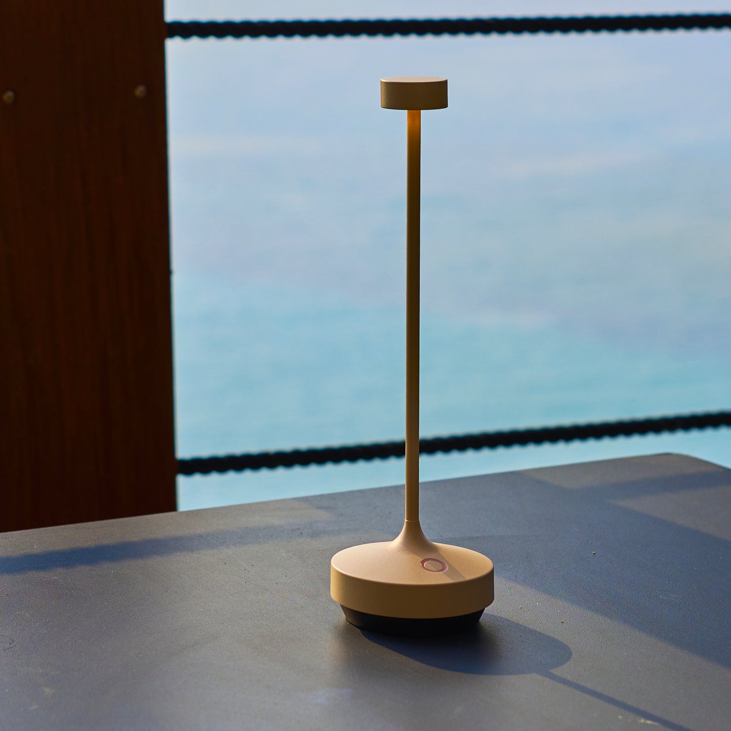 Wireless warm white LED table lamp ABBY BLACK H30cm