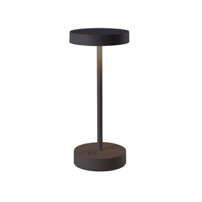 Lampe de table sans fil dimmable en aluminium noir LED SANDY MINI BLACK H25 cm