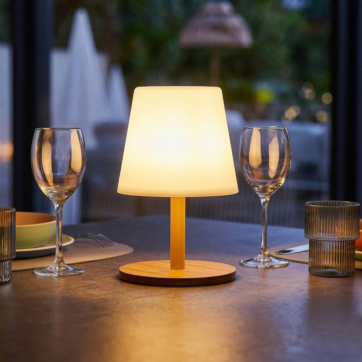 2 Lampe de table STANDY WOOD H25CM