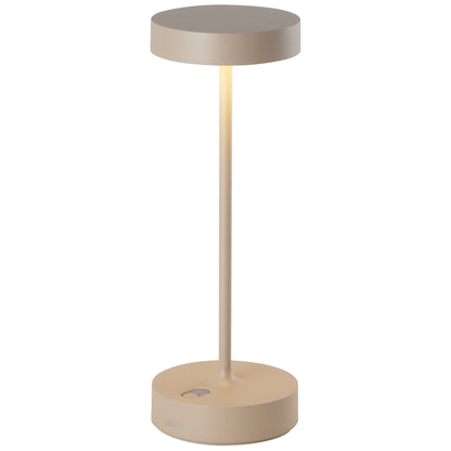 Lampe de table sans fil en aluminium beige LED blanc chaud dimmable SANDY PRO SAND H27 cm