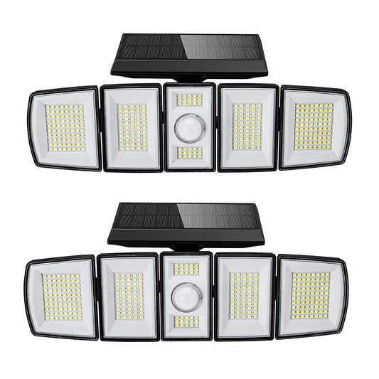 Lot de 2 projecteurs solaires puissants LED blanc 1000 lumens avec détecteur de mouvement 2x ANDOVER XL