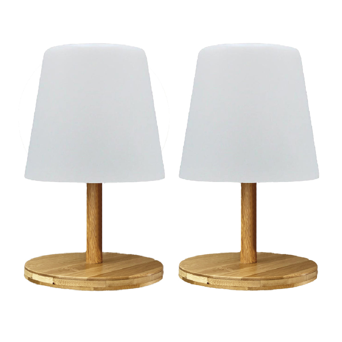 2 Lampe de table STANDY WOOD H25CM