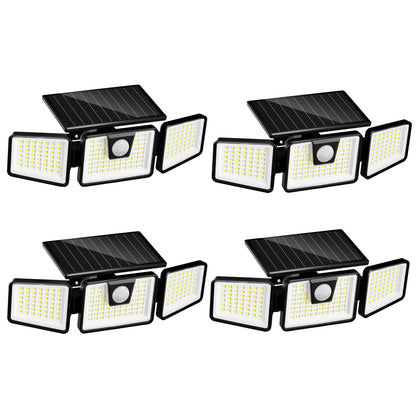 Solar spotlight 3 black heads powerful white LED lighting FALCON H9.3cm with adjustable motion detector