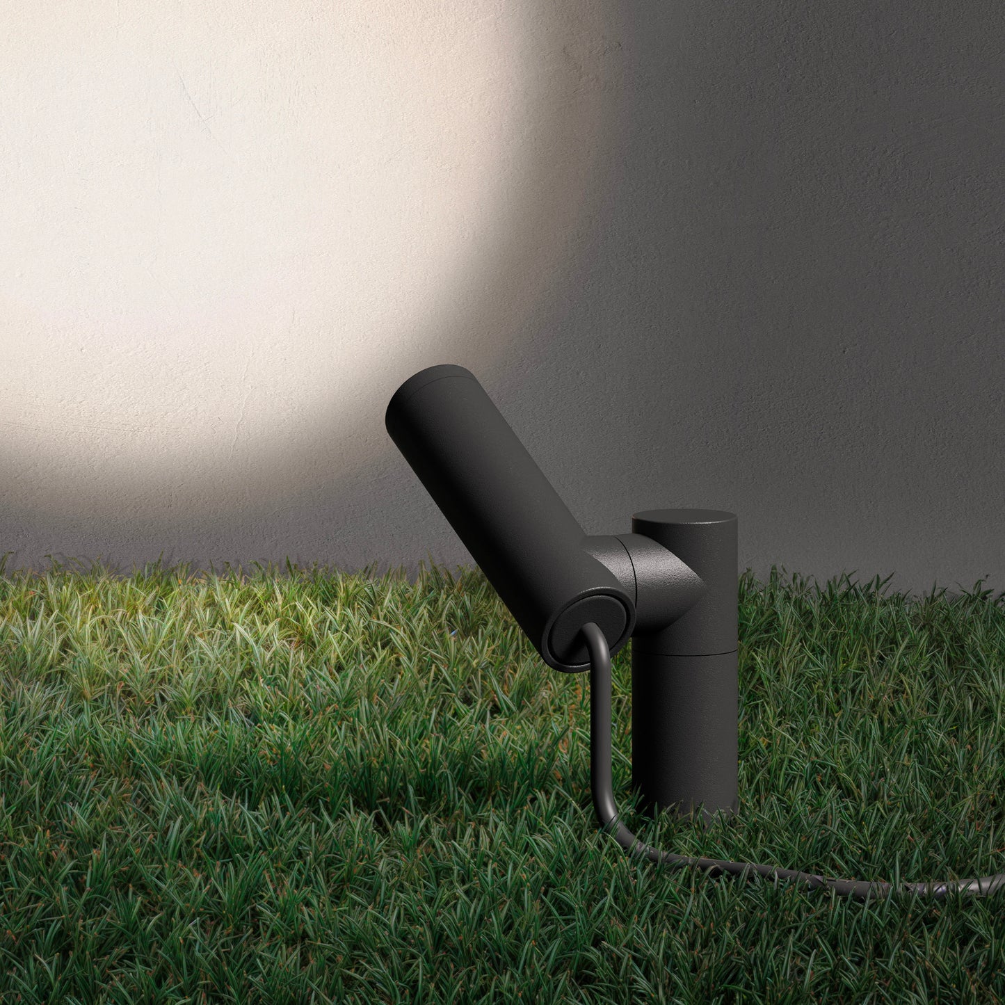 Spot solaire à piquer en aluminium AXENT à connecter avec la station de charge solaire ELEKTRON H29,5cm