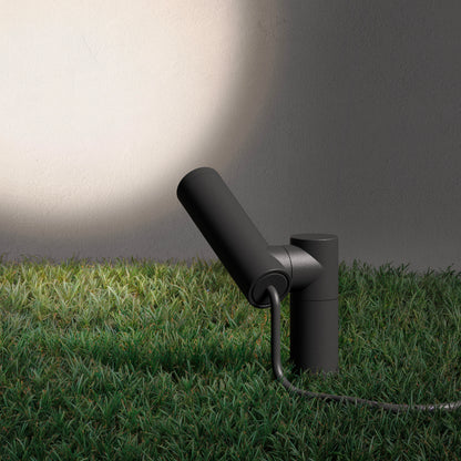 Spot solaire à piquer en aluminium AXENT à connecter avec la station de charge solaire ELEKTRON H29,5cm