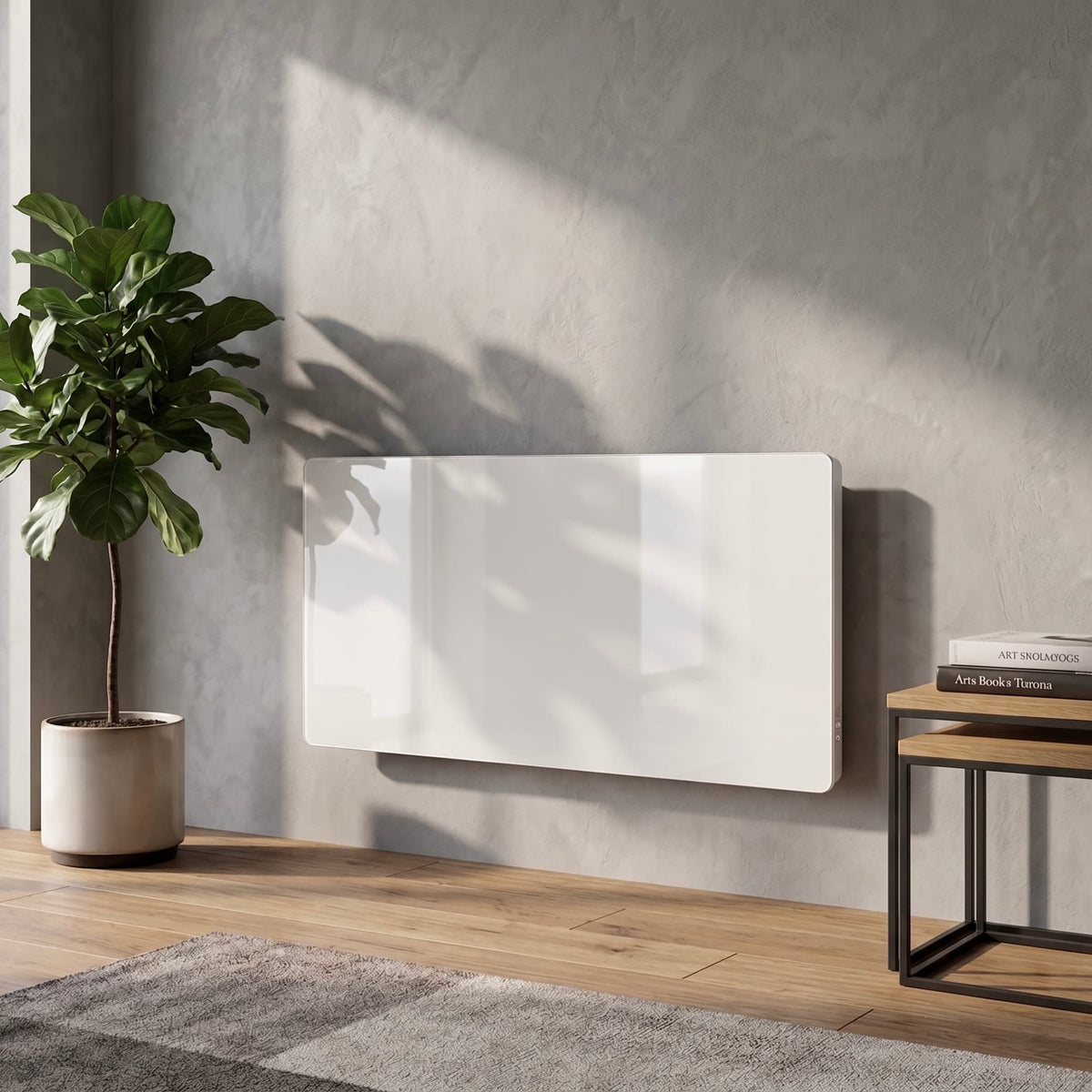 Electric radiator with dry inertia CERAMIC block + GLASS facade LCD screen 2000W GLASS Standard NF
