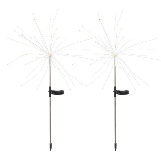 Set of 2 decorative solar beacons to plant LED 2x FIREWORKS SPIKE H97cm