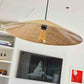 HELENA interior lampshade in thin raffia with metal strapping for E27 electric mount