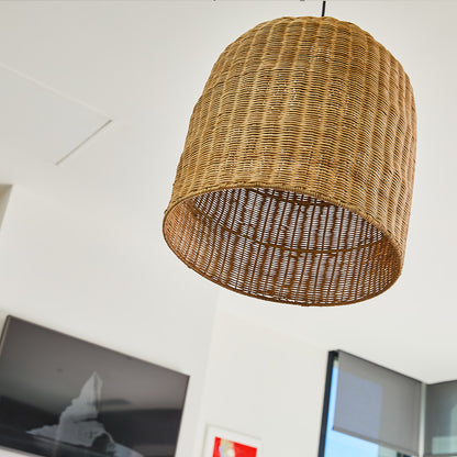 GIACOMO INDOOR lampshade in natural rattan bohemian style for electric mount E27 H45cm