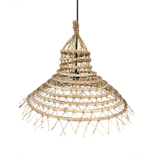GAIA lampshade in bohemian natural date palm fiber for electric mount E27 60 cm diameter