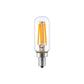 Set of 10 LED filament bulb E14 warm white PLUTON T25 4W H9cm