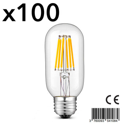 Pack of 100 LED filament bulb E27 warm white SEDNA E27 T45 6W H12cm