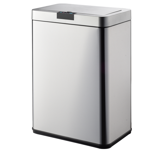 Poubelle de cuisine automatique design 60L DAYTONA en acier INOX avec cerclage - REDDECO.com