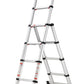 Telescopic convertible ladder 1.75m in aluminum PRO