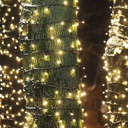 200 warm white LED solar light garland outdoor decoration YOGY SOLAR WARM 16.30m 8 modes