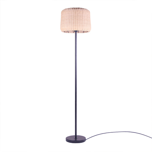 DIEGO floor lamp in natural rattan and metal with E27 socket H166 cm