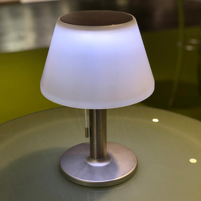 Lampe de table solaire pied en aluminium LED blanc dimmable LENNY H28cm avec interrupteur - REDDECO.com