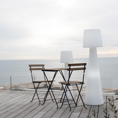 Lampadaire lumineux design filaire abat-jour ondulé pour extérieur éclairage puissant LED blanc LADY H110cm culot E27 - REDDECO.com