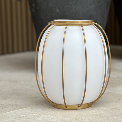 Wireless table lamp gold metal handle LED warm white / cool white TULUM H27cm