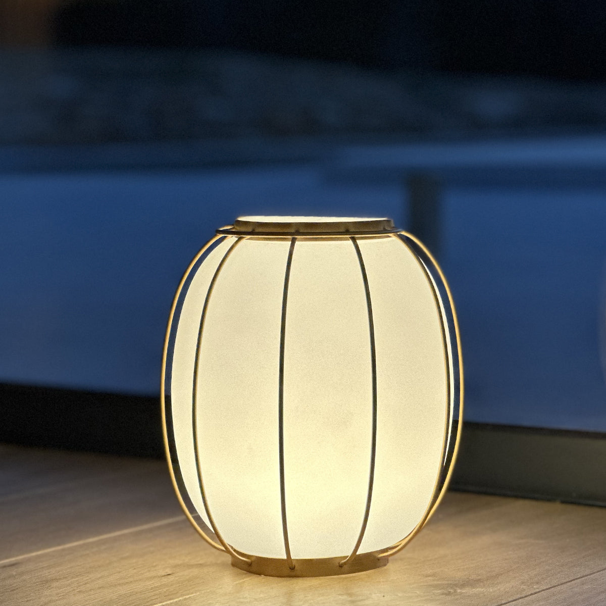Wireless table lamp gold metal handle LED warm white / cool white TULUM H27cm