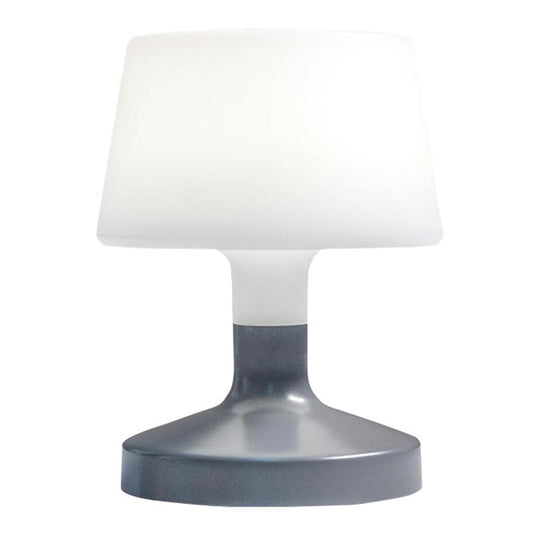 Pack de 2 Lampes de table sans fil pied en acier gris LED blanc chaud/blanc  dimmable TWINS H16cm