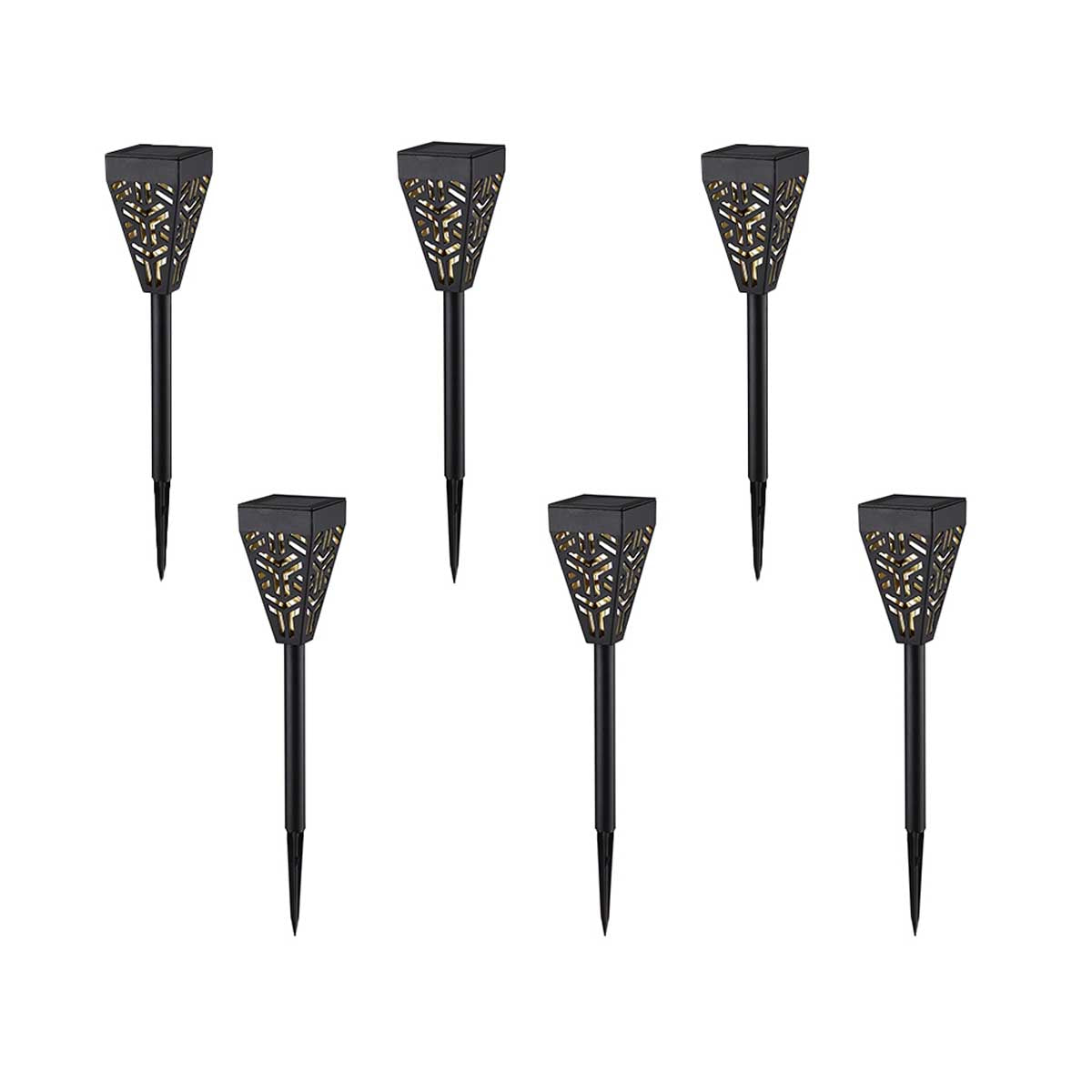 Set of 6 solar beacons to plant LED white white 6x OSIRIS H39cm