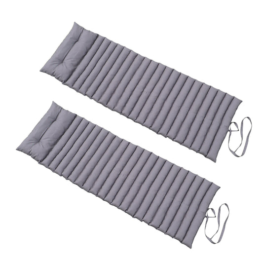 Lot de 2 matelas bain de soleil 180 cm SORMIOU Gris - REDDECO.com