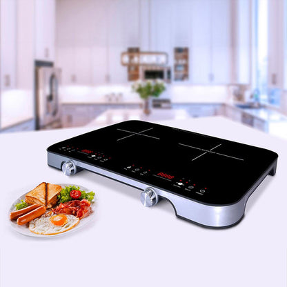 Induction hobs 2 portable burners RED ROCK 3100W design electric hob with timer and boost function 10 Temperature Levels