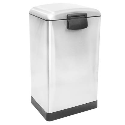 GREENWICH Design 30L kitchen pedal bin in stainless steel with domed lid bucket