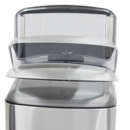 GREENWICH Design 40L kitchen pedal bin in stainless steel with domed lid bucket