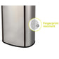 Automatic kitchen bin 58L MAJESTIC SILVER large capacity in brushed STAINLESS STEEL with strapping