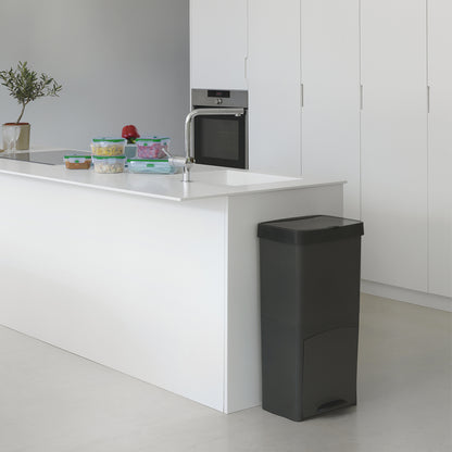 Vertical sorting kitchen bin 70 liters PICEA Gray double compartment