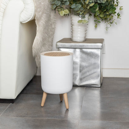 MALMO touch 7L bathroom floor trash can Wood color