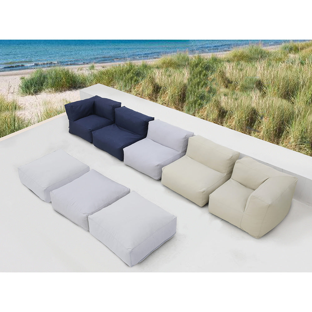 Armchair for modular garden sofa MODULO blue