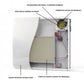 Electric radiator with dry inertia CERAMIC block + GLASS facade LCD screen 1500W GLASS Standard NF
