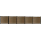 Garden fence kit with blackout panels in brown composite wood and aluminum - Basic set + 4 extensions: length 9.42m