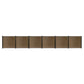 Garden fence kit with darkening panels in brown composite wood and aluminum - Basic set + 5 extensions: length 11.29m