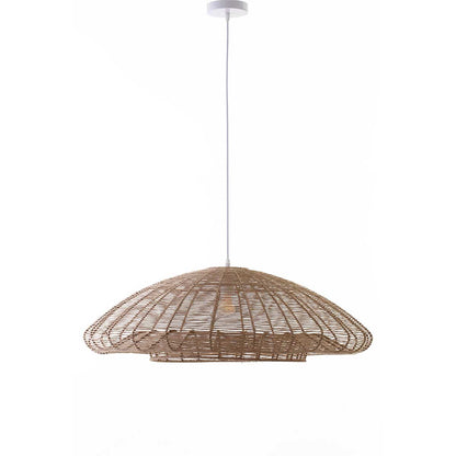 ALBA NATURAL pendant lamp in natural paper cord with E27 electric mount 80 cm diameter