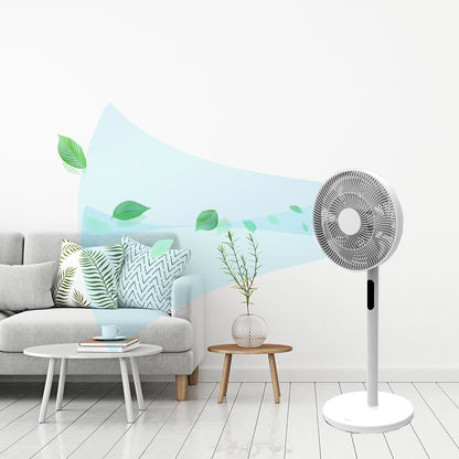 WELLY design silent pedestal fan with remote control and LED display and timer