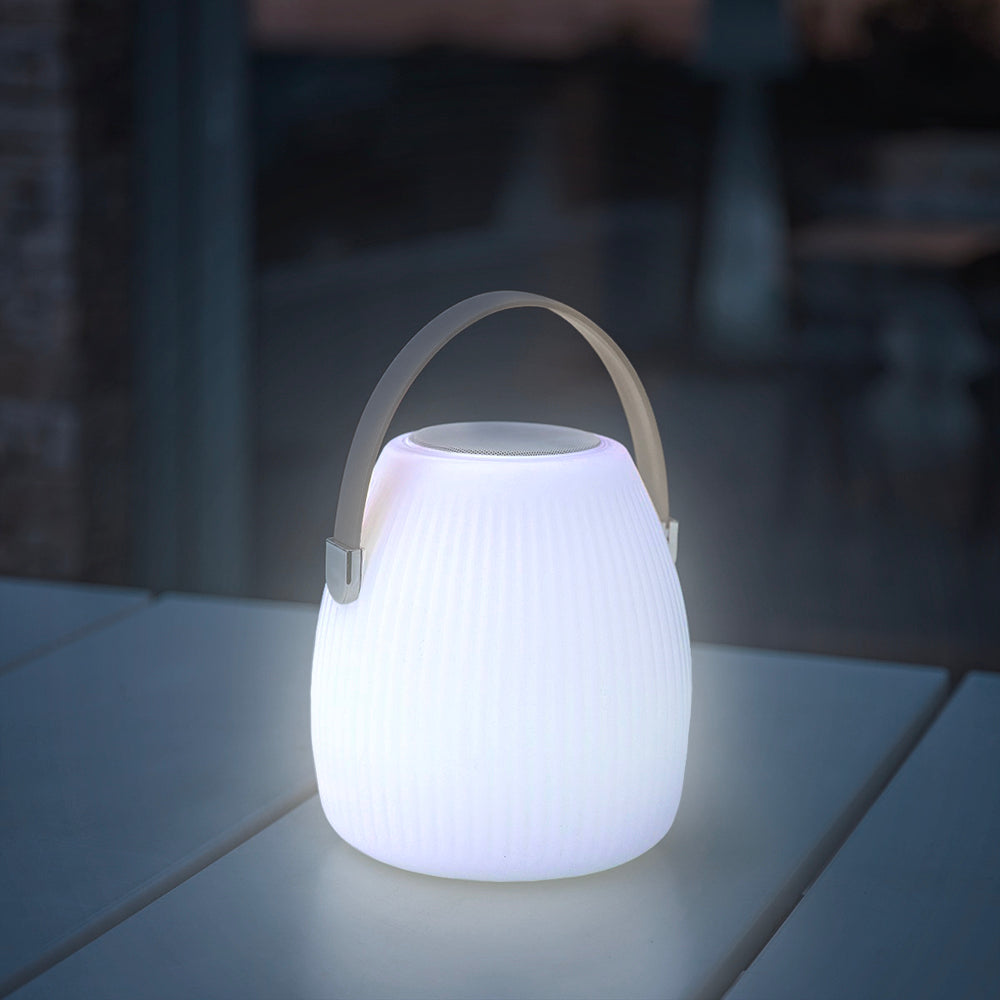 Mini music portable bluetooth wireless LED white/multicolor dimmable MINI MAY PLAY H23cm with remote control