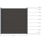 Garden fence kit with blackout composite wood and aluminum panels - Basic set + 3 extensions: length 7.55m