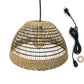 CESARE OUTDOOR CABLE mains-powered pendant lamp in bohemian style braided marine grass 5m cable length